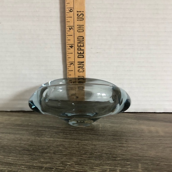 Vtg Holmegaard Blue Glass Ashtray - Picture 7 of 9